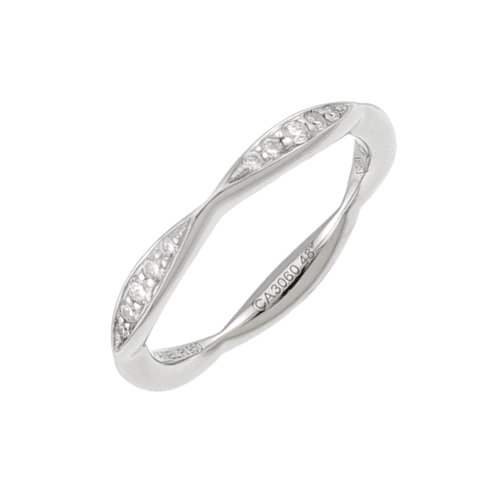 CHANEL Silver Diamond Ring #48